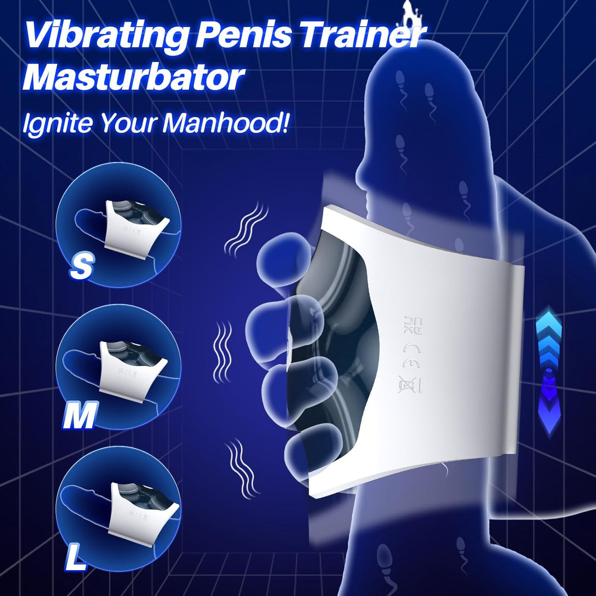 Penistrainer Vibrator Trainer Blowjob Stroker Masturbator mit 10 Vibrationsmodi