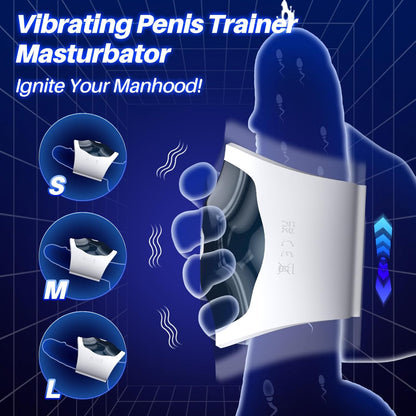 Penistrainer Vibrator Trainer Blowjob Stroker Masturbator mit 10 Vibrationsmodi