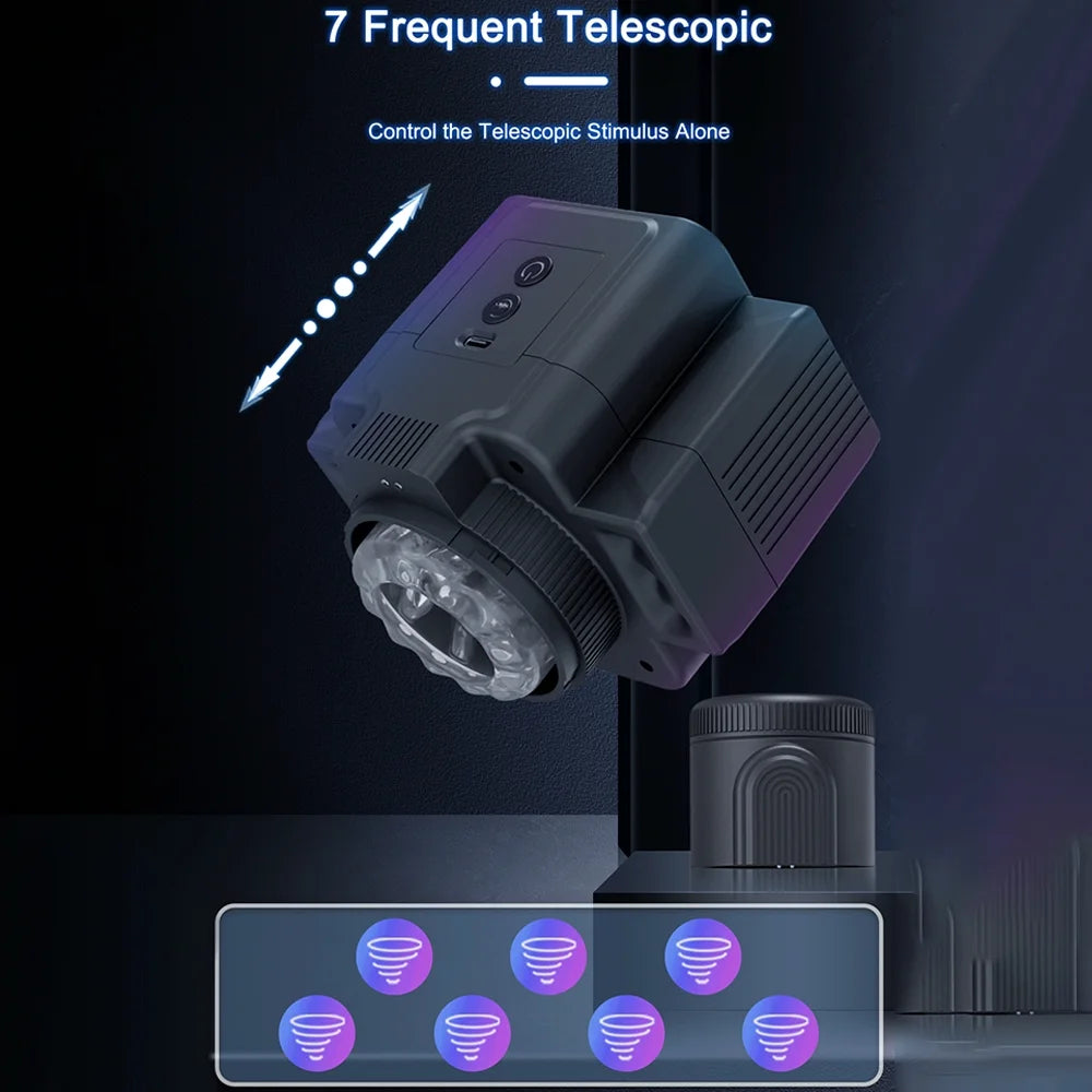 Smart Camera Masturbatoren Stroker Blowjob mit 7 Rotierenden 7 Stoß & 7 Vibrationsmodi