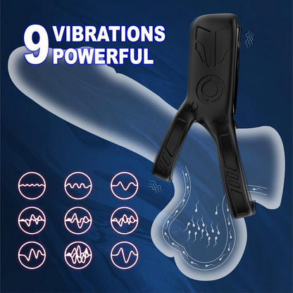 Intelligenter Penistrainer Vibrator Cockring mit 9 Vielfältige Vibrationsmodi