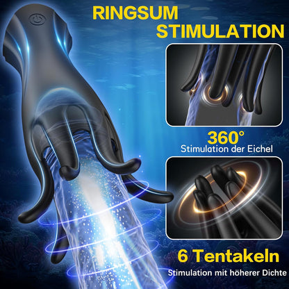 Octopus Tentacle Eichelvibrator Penistrainer Vibrator Masturbatoren mit 7 Vibrationen