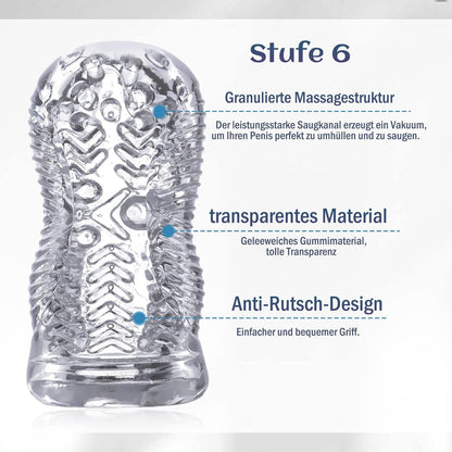 Gelee Manuelle Masturbieren Cup Super Adsorption transparent Penistrainer