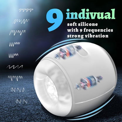 Elektrischer Masturbator Penis Stimulator Pocket Pussy mit 9 Vibrationsmodi