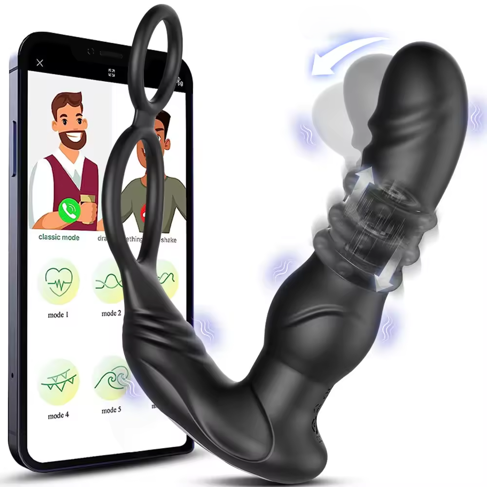 3 IN 1 Anal Vibrator Prostate Massage Stimulator mit 10 Wackeln und 10 Vibrationsmodi