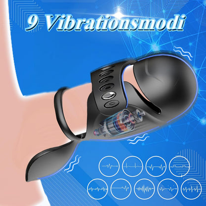 Elektrischer Penis Vibrator Masturbator Eichel Stimulator mit 9 Modi