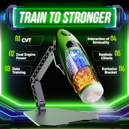 42°Heizung APP Elektrischer Masturbator Blowjob mit 10 Teleskopfunktion & Vibration Modi