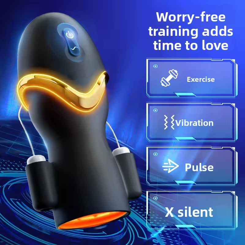 Elektrische Penistrainer Vibrator Masturbatoren mit 10 Frequenz Vibration