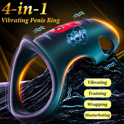 Penis Trainer Vibrator Penishülle Cock Ring mit 10 Leistungsstarke Vibrationsmodi