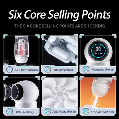 Automatische Masturbator Blowjob mit 10 Geschwindigkeit & Vibrieren & 4 Teleskopfunktion