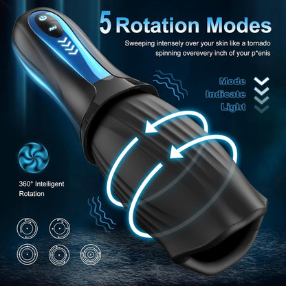 Automatischer Masturbator Penistrainer Stroker mit 5 Vibrations- und 5 Rotationsmodi