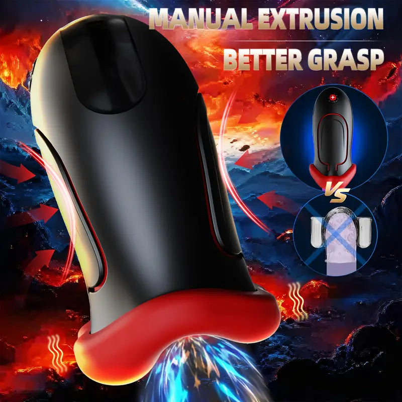 Elektrischer Masturbator Oralsex Stroker Blowjob Taschenmuschi mit 9 Vibrationsmodi