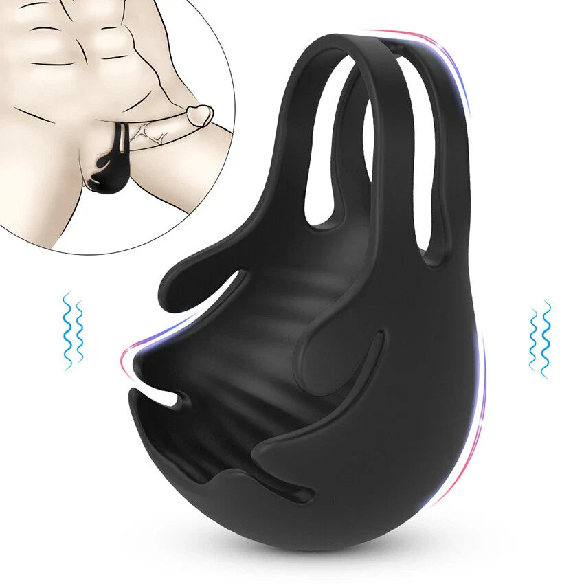 Doppeltem Hoden Vibrator Stimulator Penistrainer mit 9 Vibrationsmodi