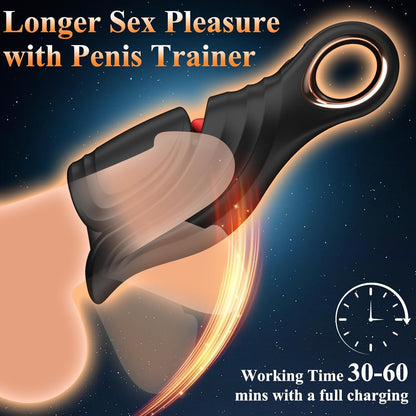 Elektrischer Penistrainer Eichelstimulator mit 10 Zungenleckmodi & Vibrationsmodi
