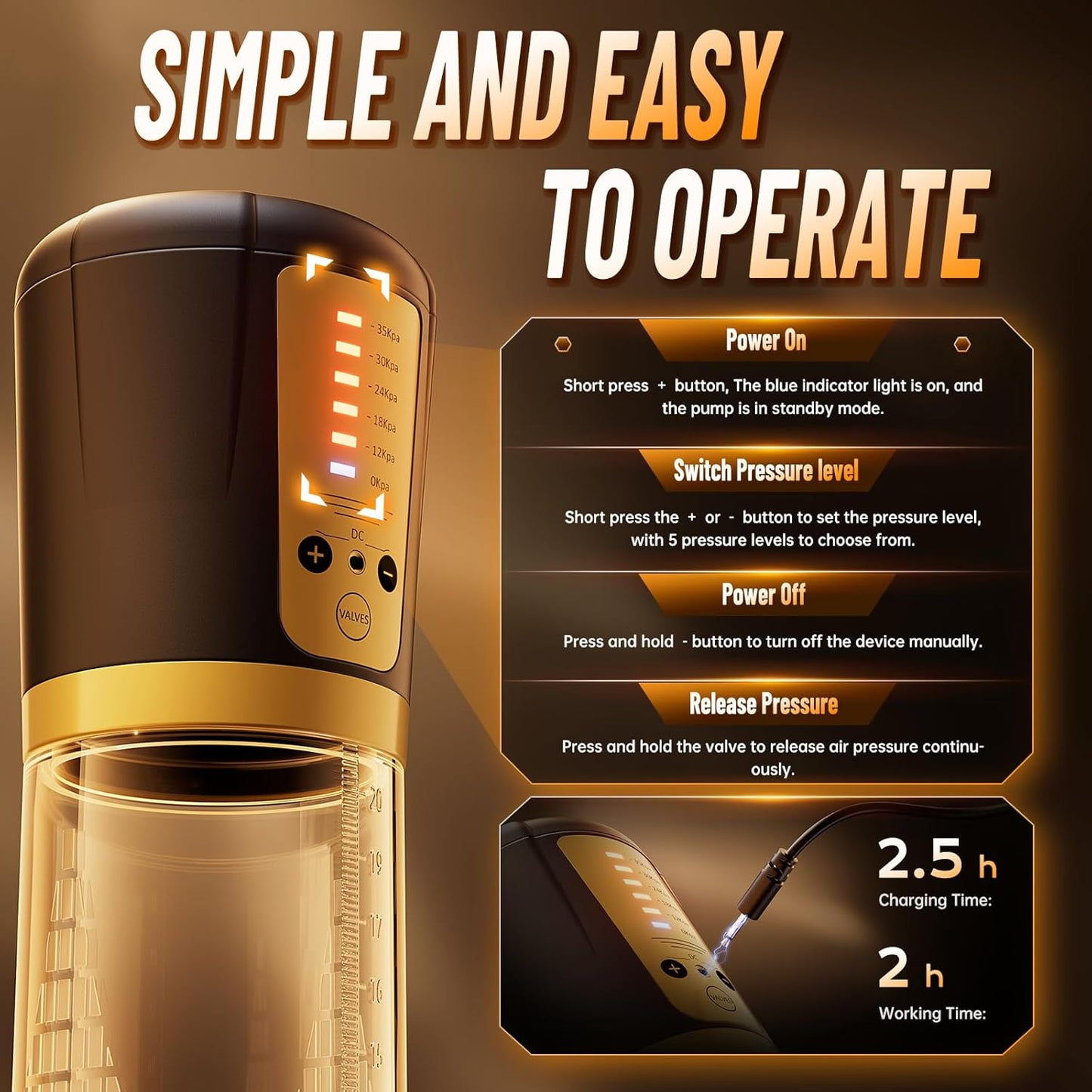 Elektrische Vakuumpumpe Penisvergrößerung Masturbatoren mit 4 Saugintensitäten