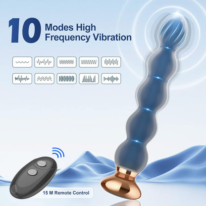 Prostaatstimulatie stimulator anale plug met 10 vibratiemodi afstandsbediening 