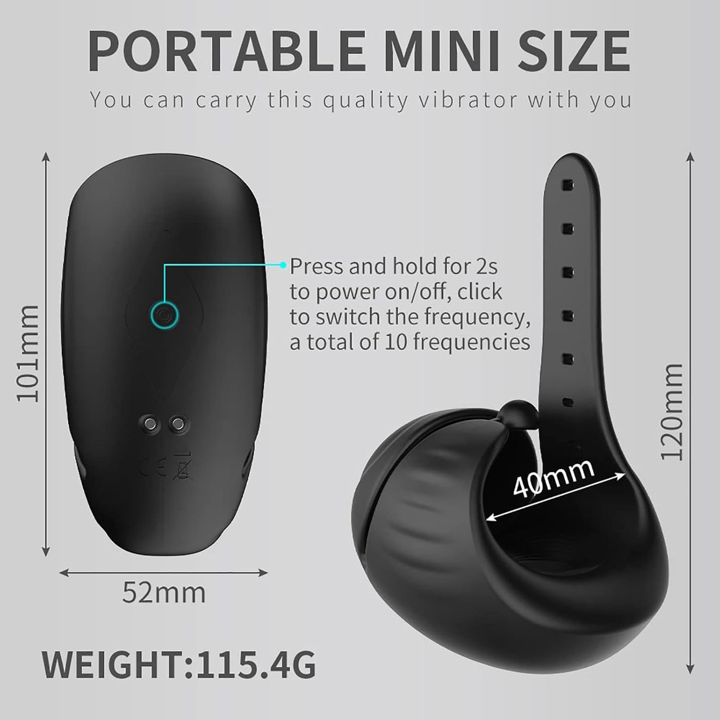 360° Umhüllung Automatische Penistrainer Eichelmassagegerät mit 10 Vibrationsmodi