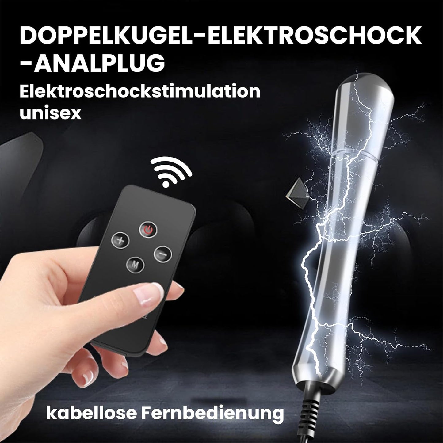 110 mm Elektro Schock Metall Buttplug elektrische Stimulator Prostata  Massager