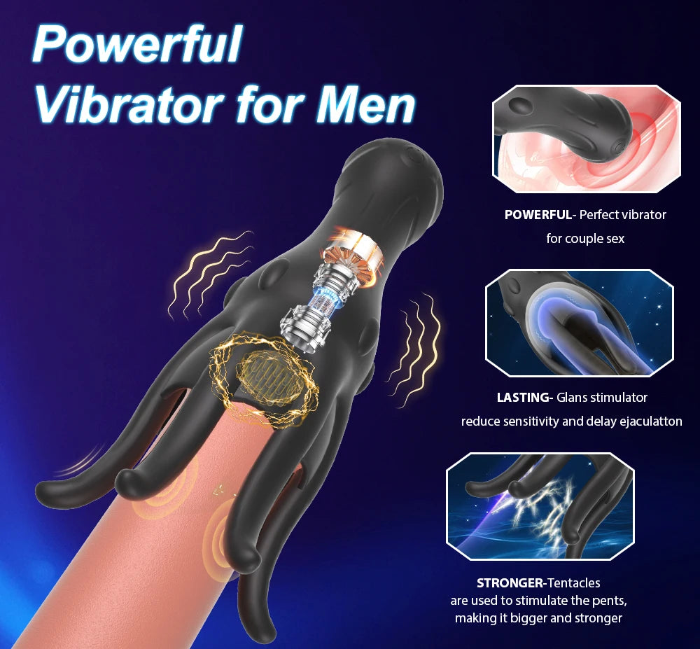 Penistrainer Vibrator Eichelstimulator Stroker Masturbator mit 10 Vibrationsmodi