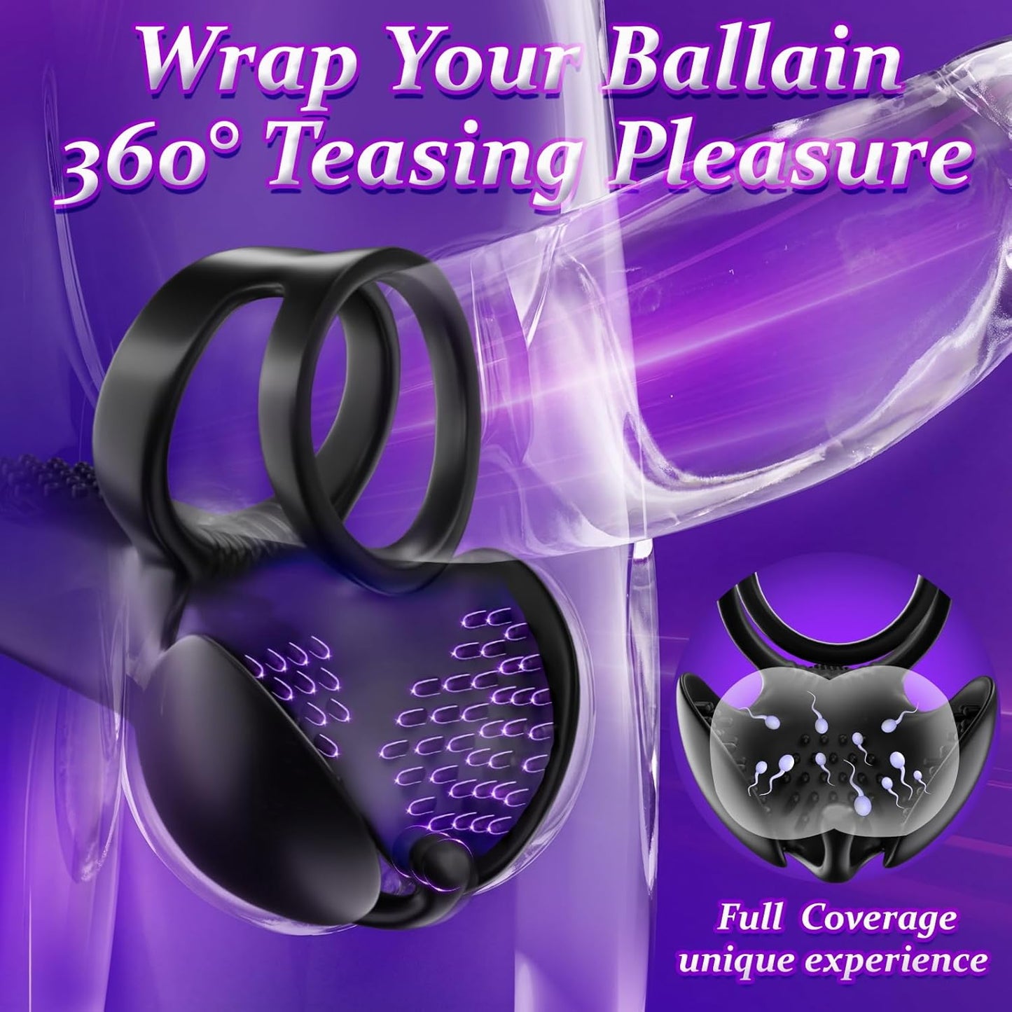 Mehrfachstimulation Penistrainer Cock Ring mit Verschiedenen Vibrationsmodi