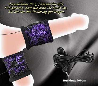 E-stim Penisringe Bondage Set mit 8 Stromschlagmodi und 19 Stromschlagintensitäten
