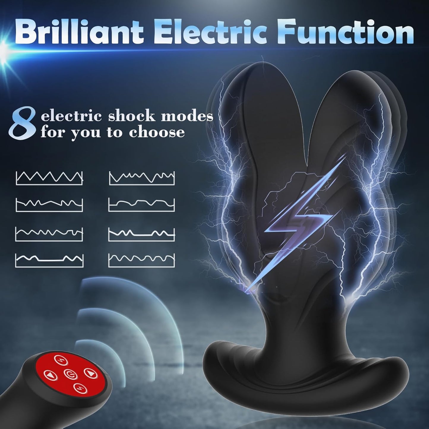 E-stim Analvibratoren Prostata Stimulator mit 8 Vibrationsmodi und Elektroschockmodi