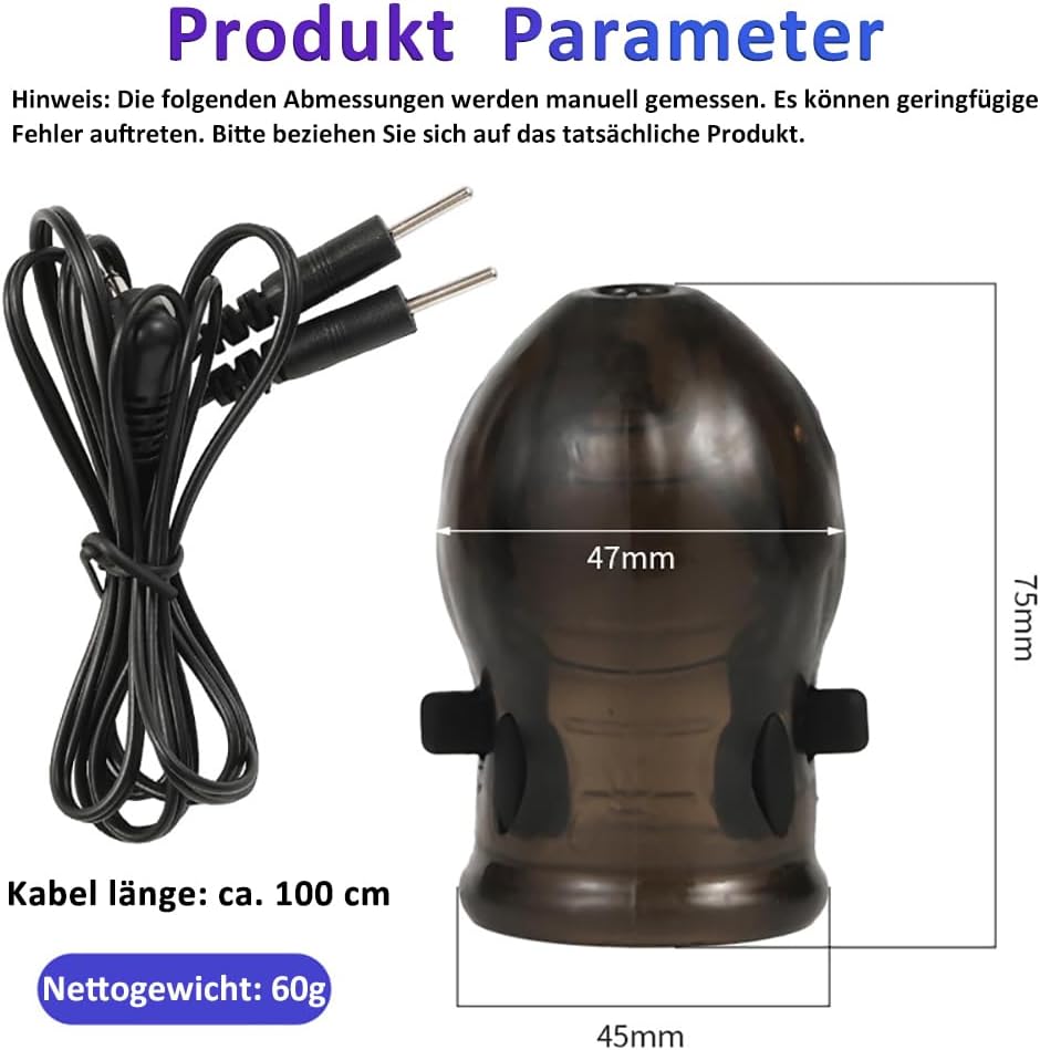 E-stim Extrem Eichel Hülse Penis Trainer Set mit 8 Elektroschock-Modi