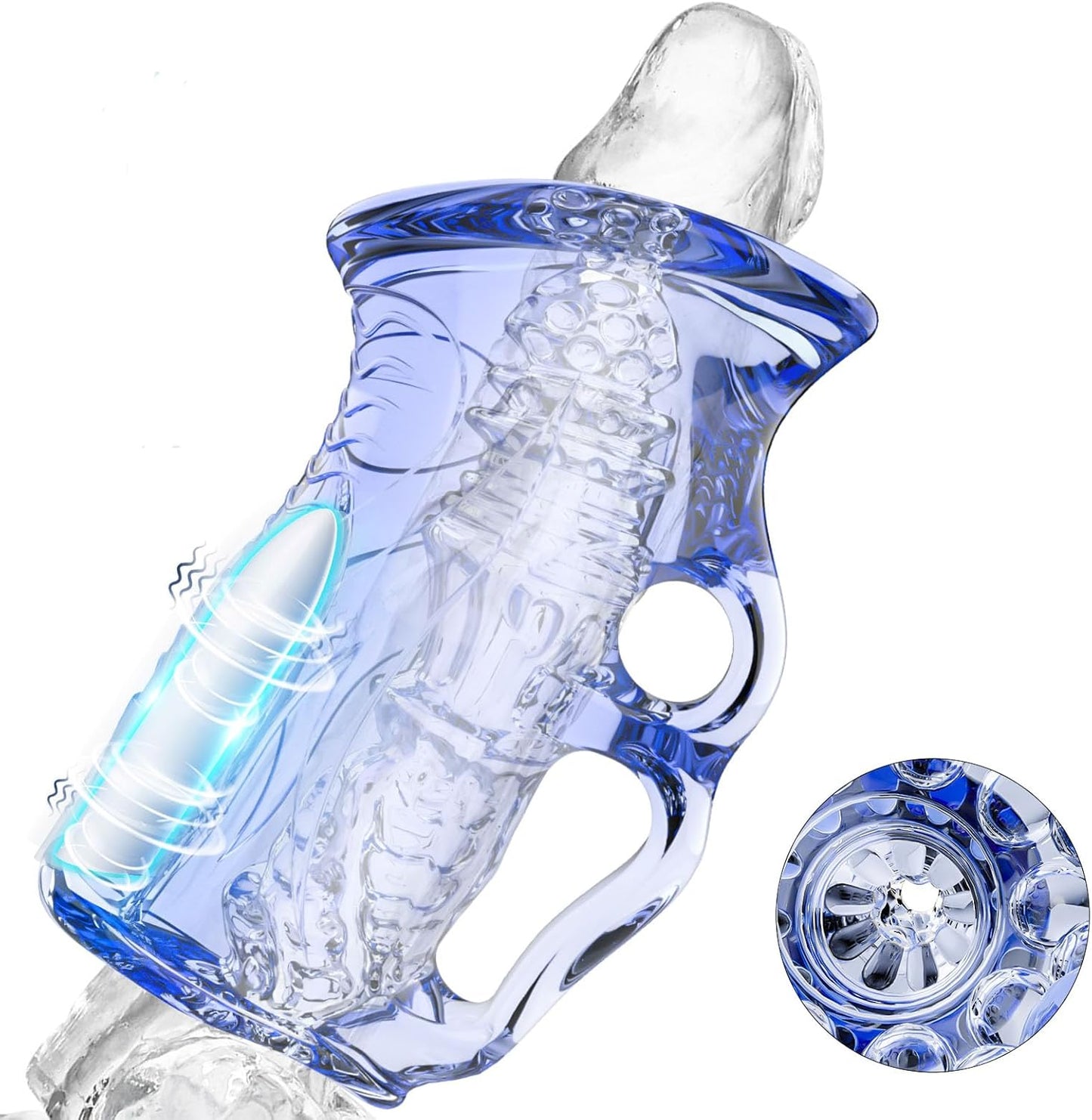 Elektrischer Penistrainer Pocket Pussy Blowjob Stroker mit 10 Vibrationsmodi