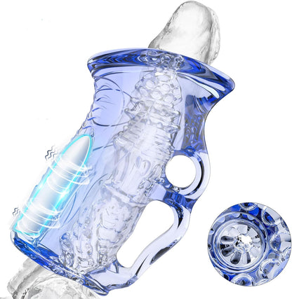 Elektrischer Penistrainer Pocket Pussy Blowjob Stroker mit 10 Vibrationsmodi