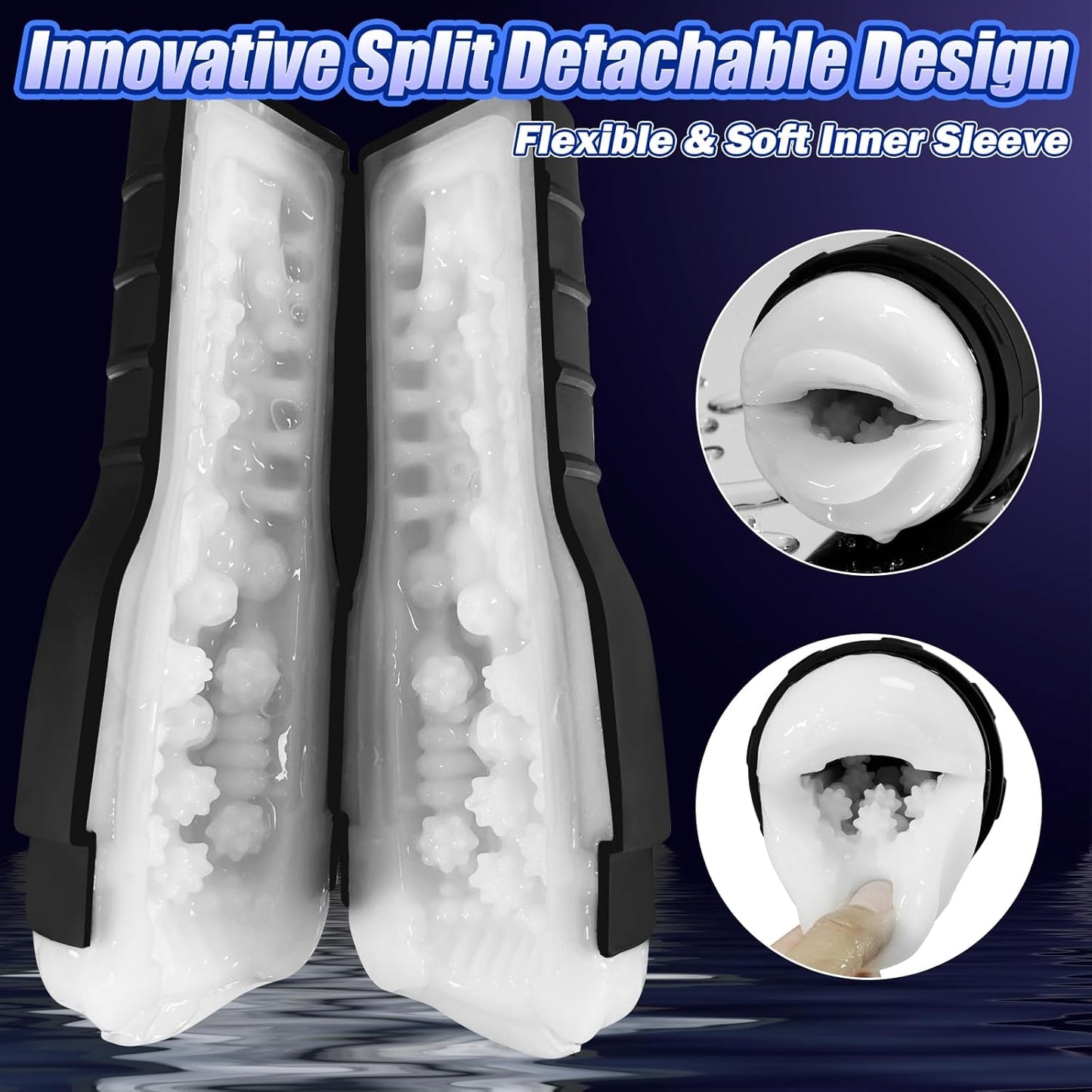 Elektrischer Masturbatoren Stroker Blowjob Sexmaschine mit 6 Vibrationsmodi