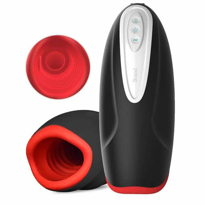 Elektrisch Masturbator Stroker Blowjob mit 10 Vibrationsmodi & Ein-Knopf-Heizfunktion