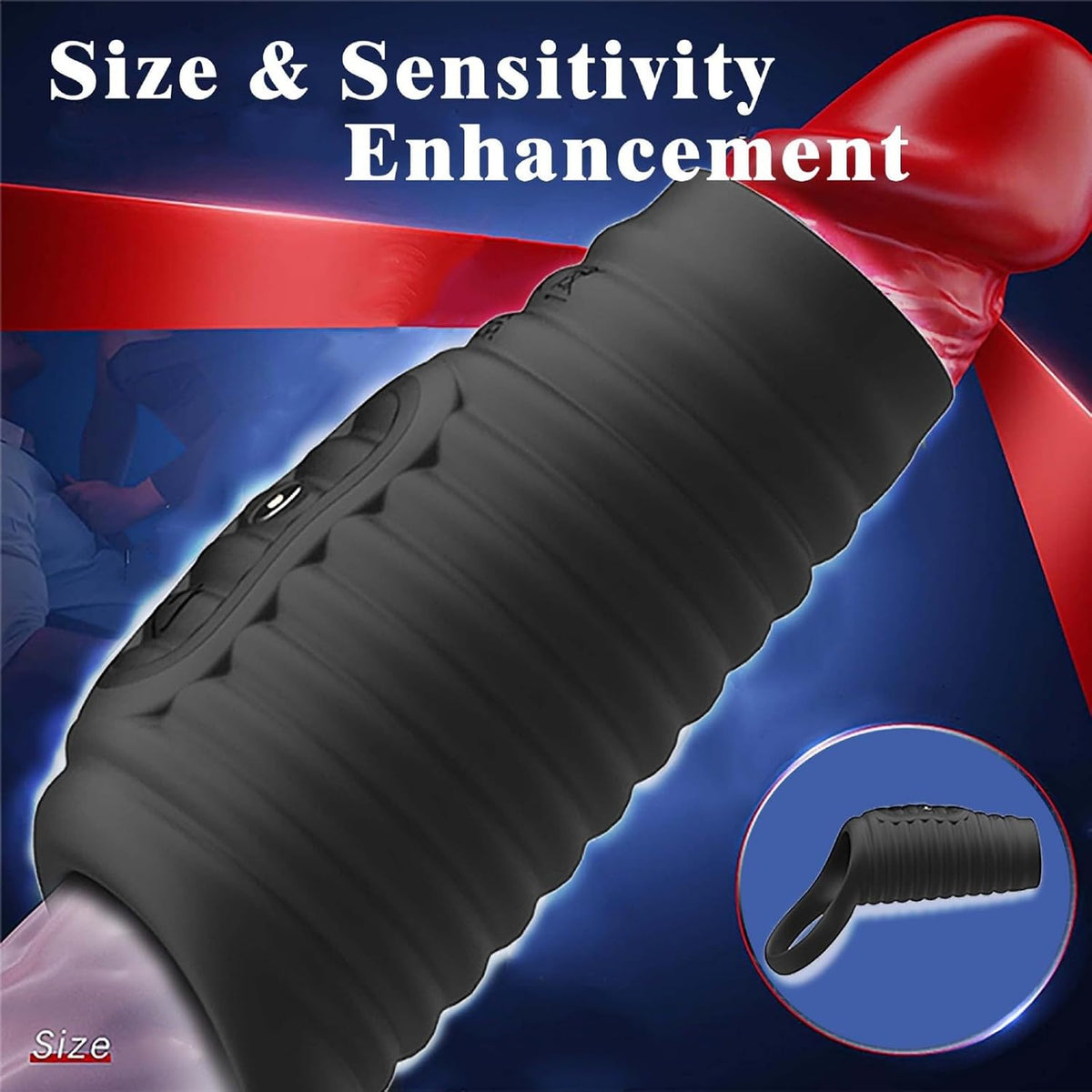 Penisring Vibrator Stimulator Penishülle Penismanschetten mit 10 Vibration