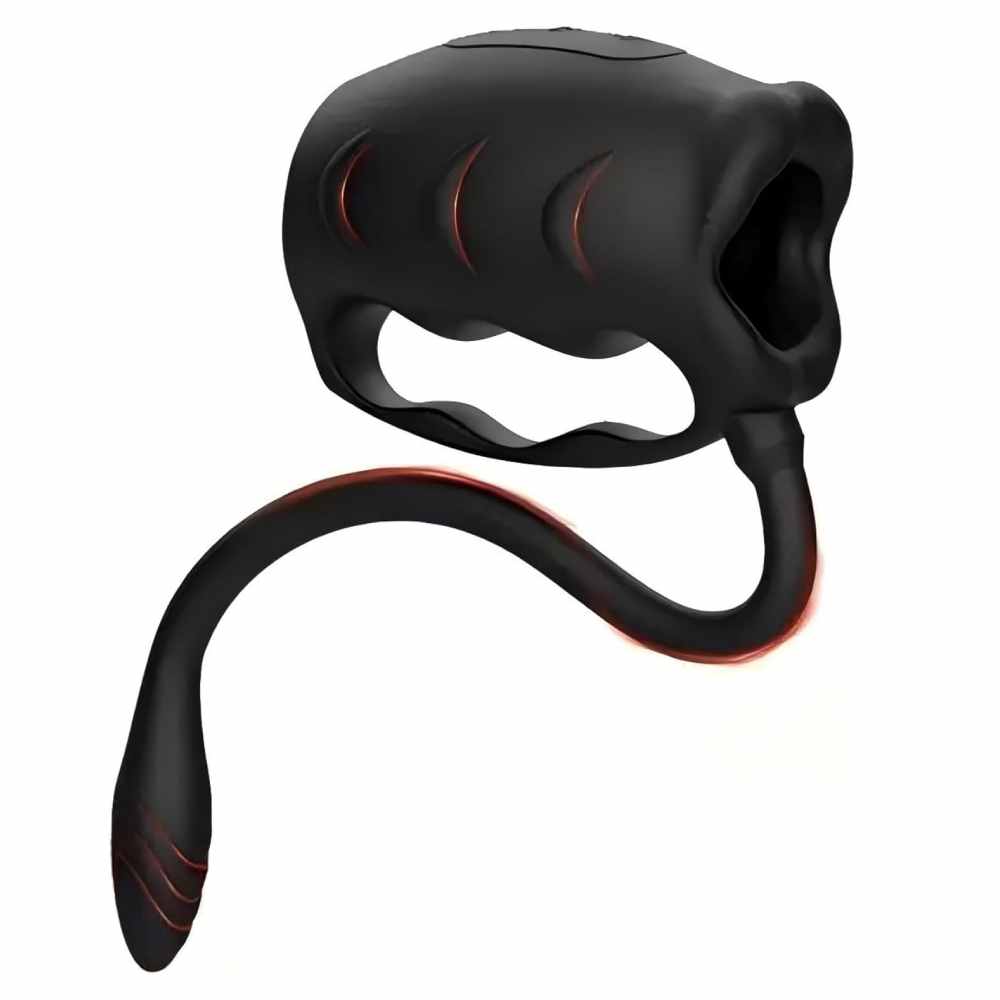 3 IN 1 Penistrainer Vibrator Stroker Masturbatoren mit 10 Vibrationsmodi & Anal Plug