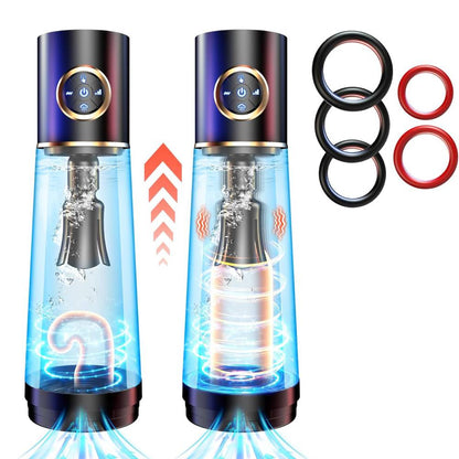 Elektrisch Penispumpe Vibratorensets Blowjob Masturbatoren mit 7 Vibrationsmodi