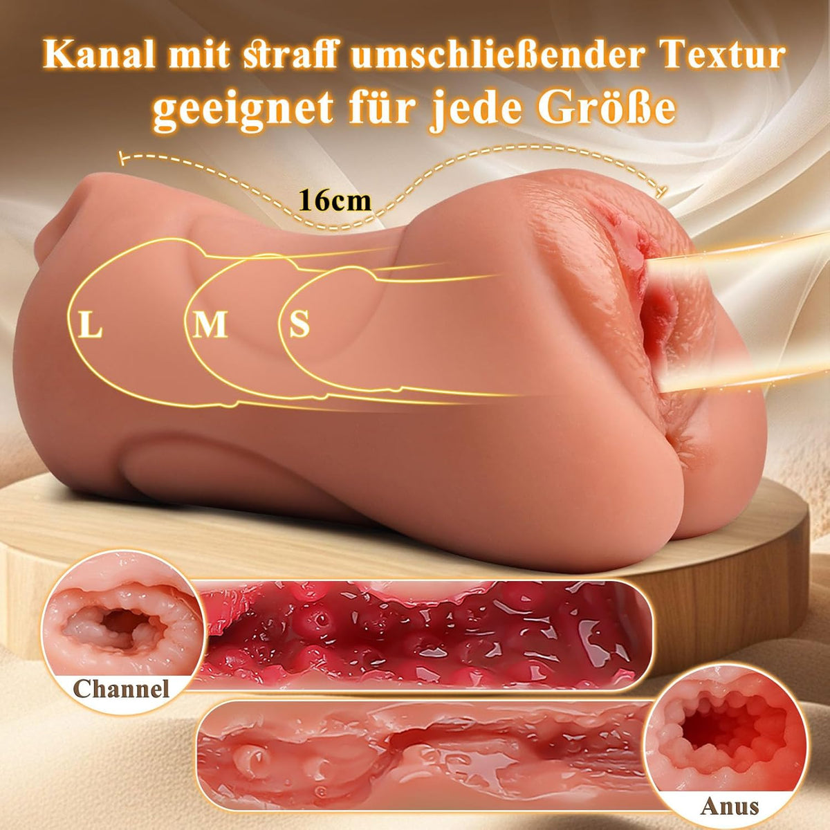3 in 1 Realistic Pocket Pussy Masturbator for Men 