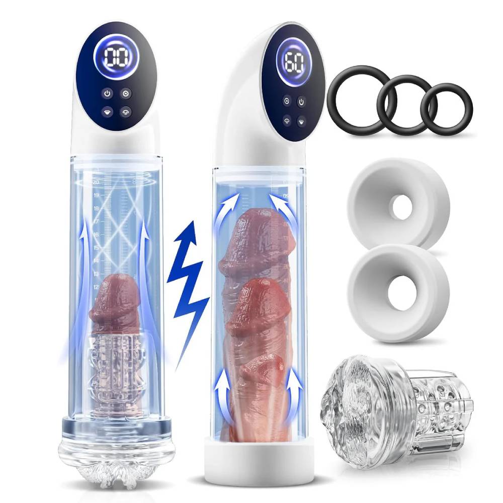 LCD-Display Elektrische Penis Pumpe Vakuumpumpe mit 6 Stufen Saugkraft
