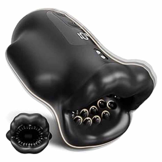 Elektrische Penistrainer Erektionshilfe Masturbator mit 10 Vibrationsmodi