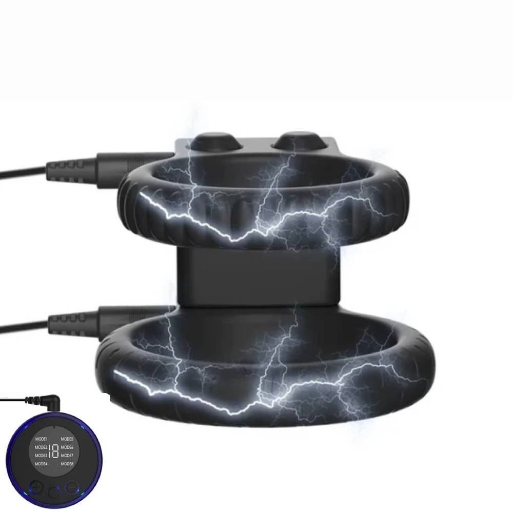 Elektroschock Lock Cockring Penistrainer Eichelstimulator mit 19 Modi