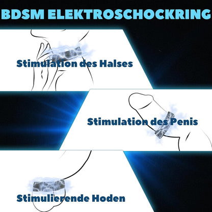 E-stim Penistrainer Eichelvibrator Cock Ring Masturbator mit Mehrere Elektroschock