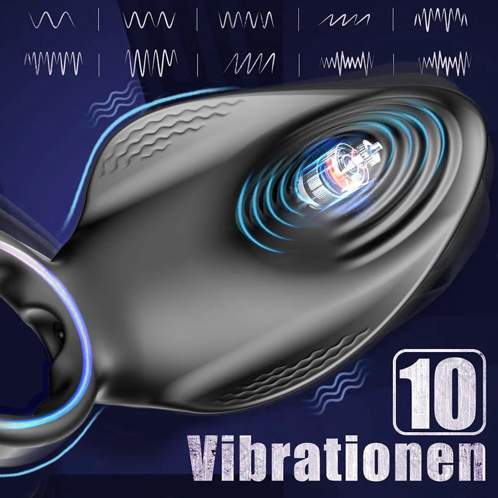 Penisring Analspielzeuge Zunge mit App und 10 Leistungsstarke Vibrationsmodi