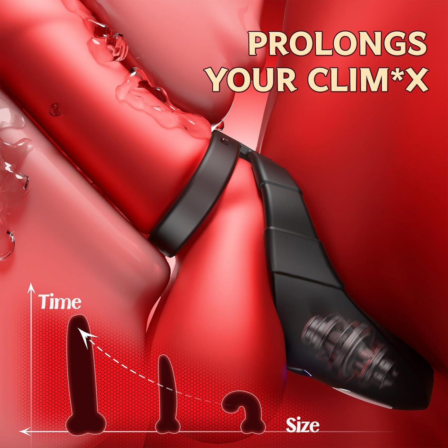 Doppelte Cockring Penistrainer Vibrator Stimulator mit 10 Vibrationsmodi