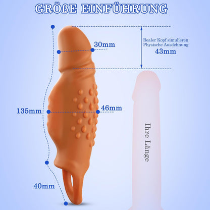 Realistische penis-extender-vibrator met penishuls voor penisverlenging en penisvergroting