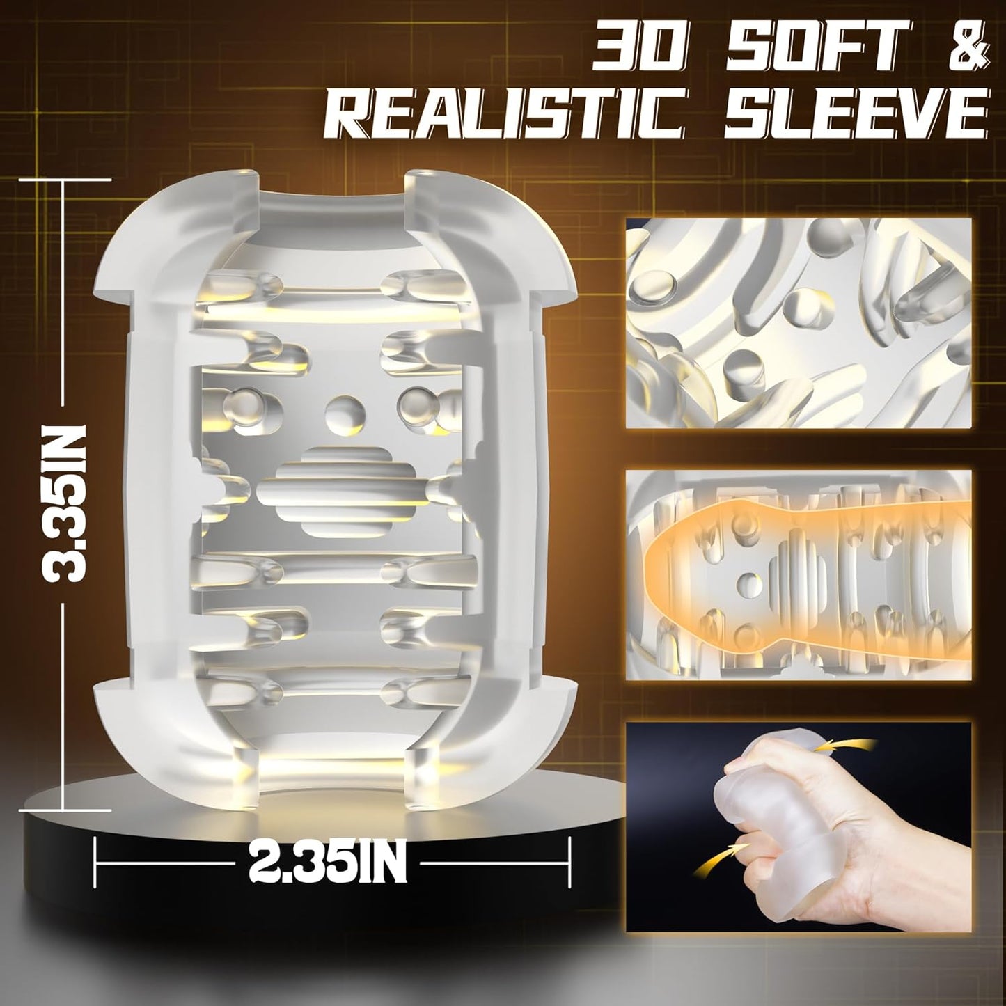 Freihändiger Automatischer Masturbator Penistrainer Stroker mit 6 Stoß und Vibrationsmodi