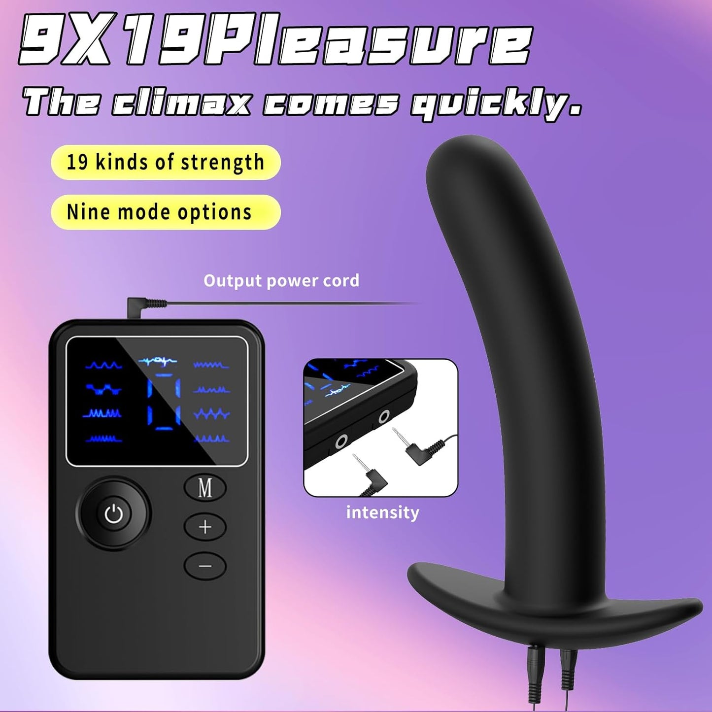Elektro Shock Anal Vibrator Buttplug Prostata Massage mit 9 Modi & 19 Intensität