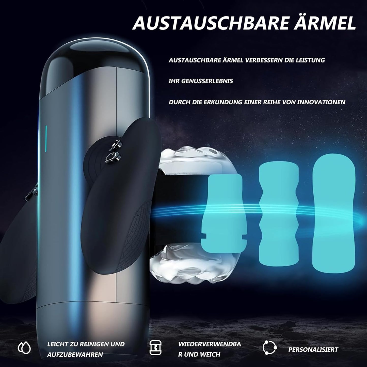 Automatischer Saugende Masturbatoren Penistrainer mit 10 Schub und Teleskopmodi