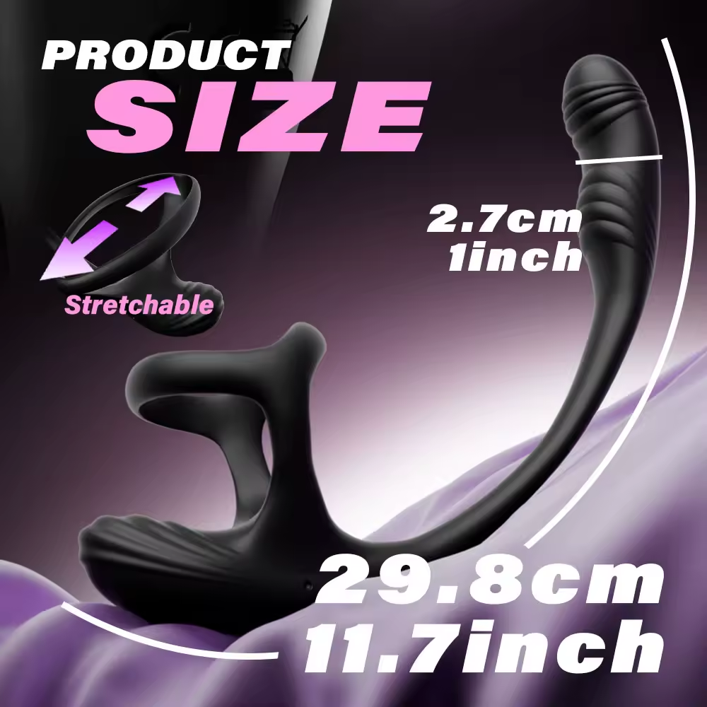 APP-gesteuertes Prostata Massagegerät Vibrierender Penisring mit 10 Vibrationsmodi