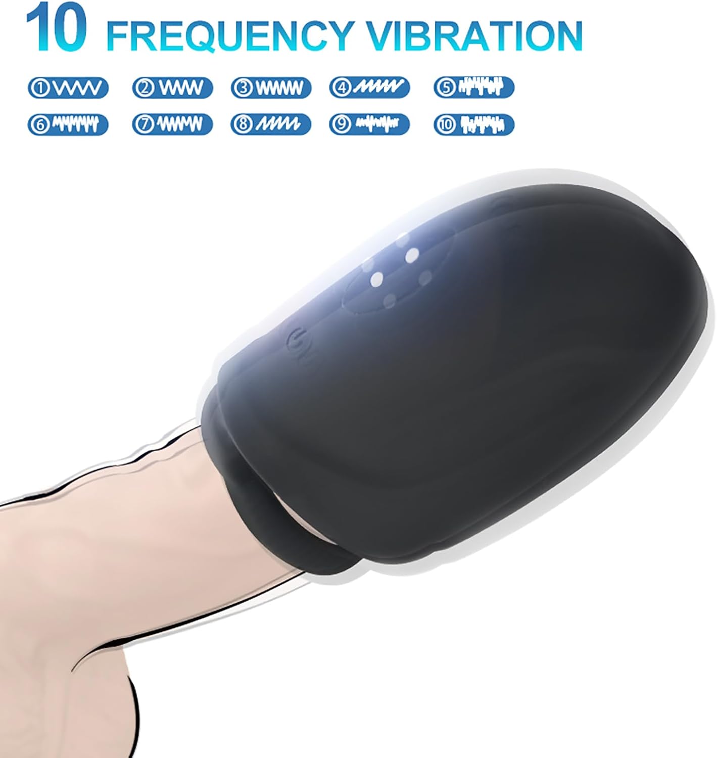 Elektrische Eichel Stimulator Penis Trainer Vibrator Masturbatoren mit 10 Vibrationsmodi