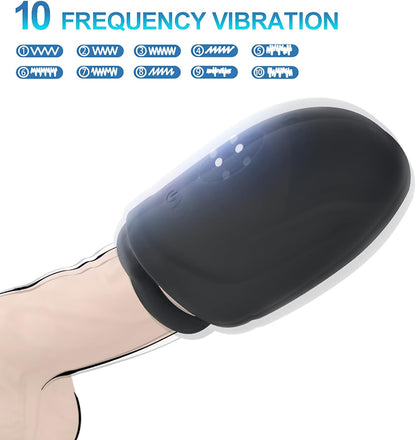Elektrische Eichel Stimulator Penis Trainer Vibrator Masturbatoren mit 10 Vibrationsmodi