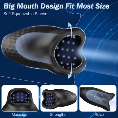 APP Elektrische Penis Trainer Vibrator Eichel Stimulation Taschenmuschi mit 10 Vibrations