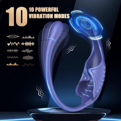 4 IN 1 Elektrischer Penistrainer Vibrator Cockring Prostatamassager mit 10 Vibrationsmodi