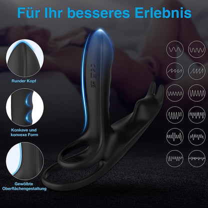 3 in 1 Erotik für Sie Klitoris & G-punkt dual Penisvibratoren mit 12 vibrationsmodi